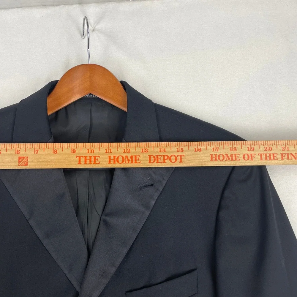 Hugo Boss Mens Black Super 100 Virgin Wool 3 Button Tuxedo Suit 40R 32x32